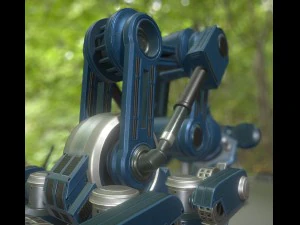 the walking mech neck blue version 3D Model