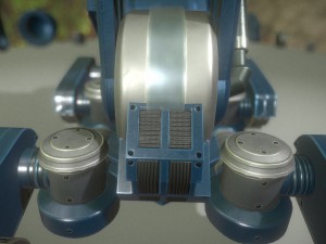 the walking mech neck blue version Modelo 3D