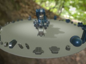 the walking mech neck blue version Modelo 3D