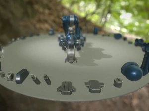 the walking mech neck blue version 3D Model