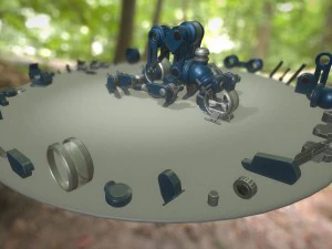 the walking mech neck blue version 3D Model
