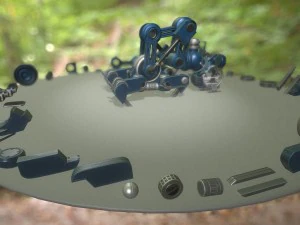 the walking mech neck blue version 3D Model