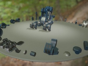 the walking mech neck blue version Modelo 3D