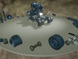 the walking mech neck blue version Modelo 3D