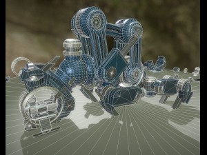 the walking mech neck blue version Modelo 3D