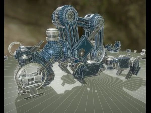 the walking mech neck blue version 3D Model