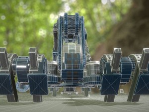 the walking mech neck blue version Modelo 3D