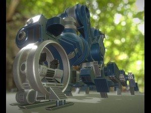 the walking mech neck blue version Modelo 3D