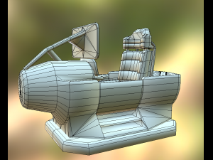 the walking mech neck blue version Modelo 3D