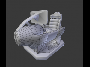 the walking mech neck blue version Modelo 3D