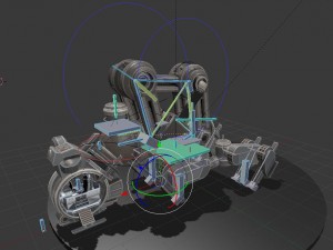 the walking mech neck blue version Modelo 3D