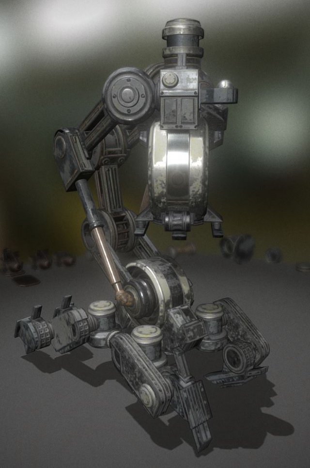 the walking mech neck old version Modelo 3D .c4d .max .obj .3ds .fbx .stl .blend 
