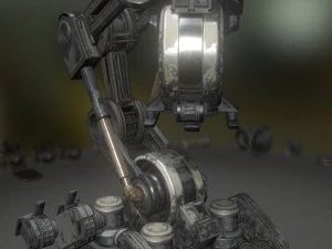 la vecchia versione del collo del mech ambulante Modello 3D