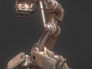 the walking mech neck rusty version Modelo 3D