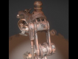 the walking mech neck rusty version Modelo 3D