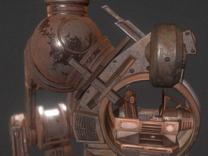 the walking mech neck rusty version Modelo 3D