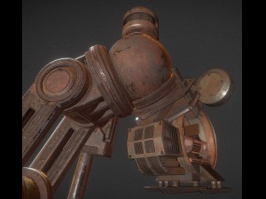 the walking mech neck rusty version Modelo 3D