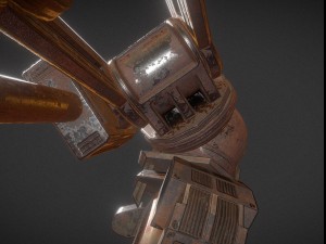 the walking mech neck rusty version Modelo 3D