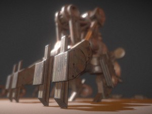 the walking mech neck rusty version Modelo 3D