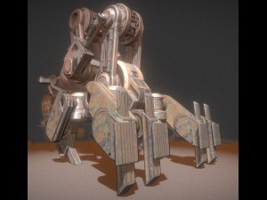 the walking mech neck rusty version Modelo 3D