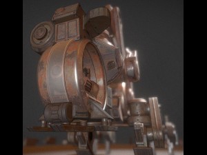 the walking mech neck rusty version Modelo 3D