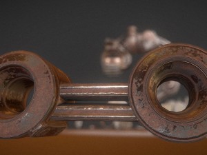 the walking mech neck rusty version Modelo 3D
