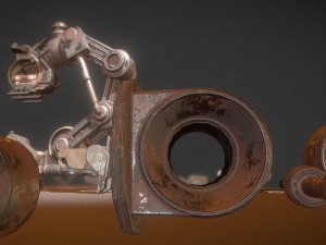 the walking mech neck rusty version Modelo 3D