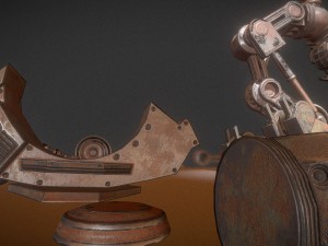 the walking mech neck rusty version Modelo 3D