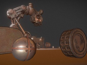 the walking mech neck rusty version Modelo 3D