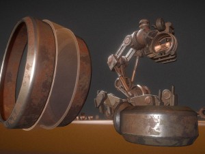 the walking mech neck rusty version Modelo 3D