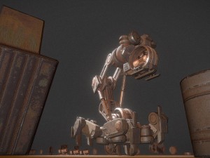 the walking mech neck rusty version Modelo 3D