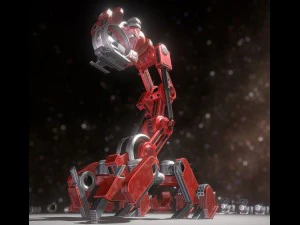 the walking mech neck red version 3D Model