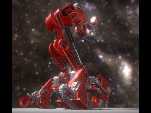 the walking mech neck red version 3D 模型