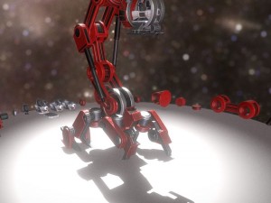 the walking mech neck red version 3D 模型
