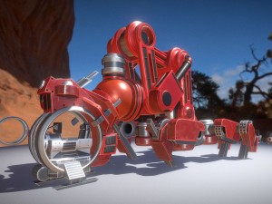 the walking mech neck red version 3D 模型