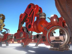 the walking mech neck red version 3D Model