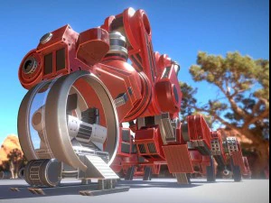 the walking mech neck red version 3D Model