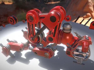 the walking mech neck red version 3D Model