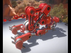 the walking mech neck red version 3D Model