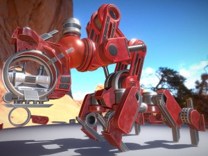 the walking mech neck red version 3D 模型