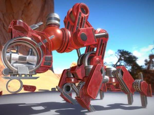 the walking mech neck red version 3D Model