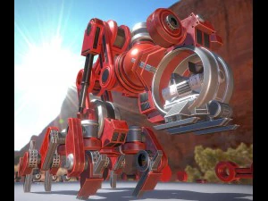 the walking mech neck red version 3D Model