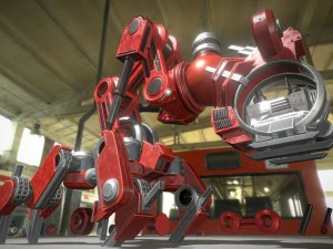 the walking mech neck red version 3D Model