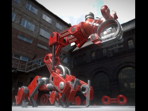 the walking mech neck red version 3D 模型