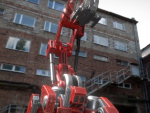the walking mech neck red version 3D 模型
