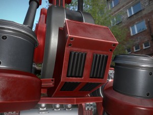 the walking mech neck red version 3D 模型