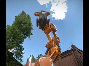 la versione arancione con collo mech ambulante Modello 3D