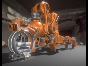 the walking mech neck orange version 3D 모델