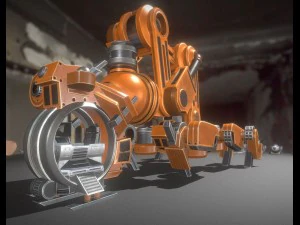 the walking mech neck orange version 3D Model