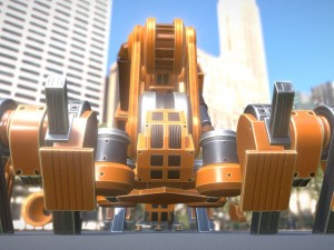 the walking mech neck orange version 3D 모델